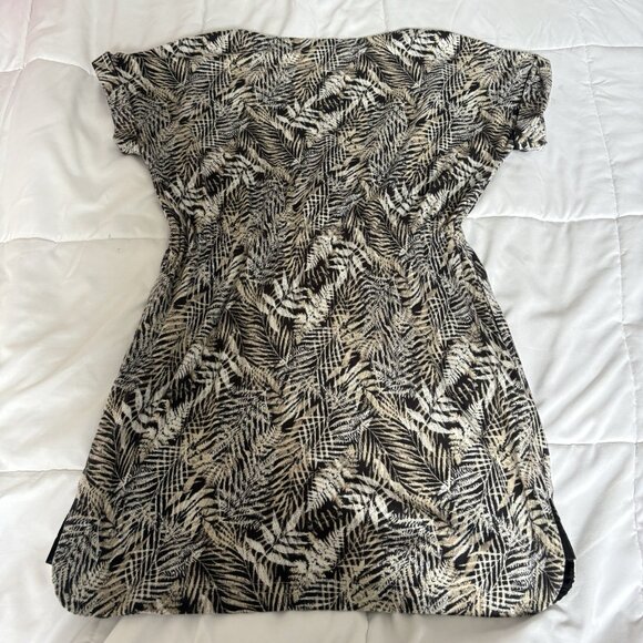 Tommy Bahamas Womens Floral Tropical Short-Sleeve Dress Tie Pockets Black - Picture 9 of 9